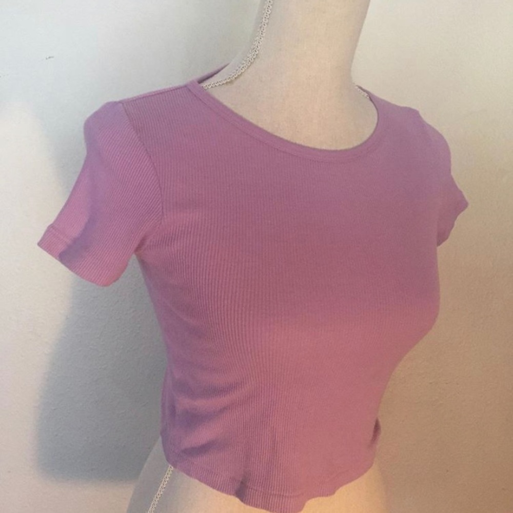 💜SOLD💜PacSun x John Galt lavender ribbed top - Picture 1 of 4